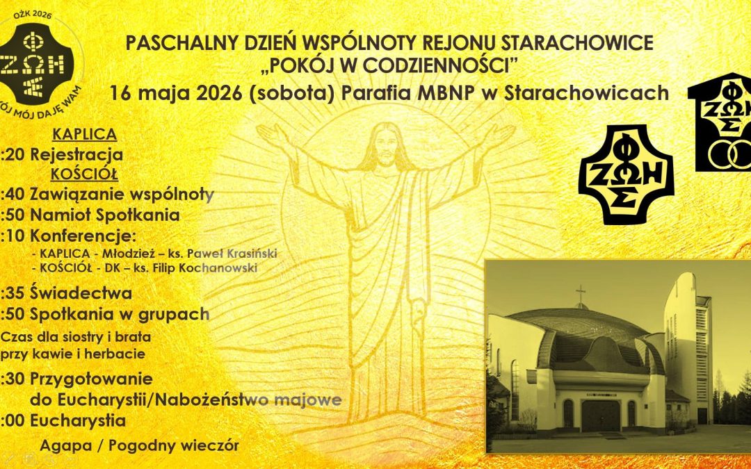 Zaproszenie na Paschalny Dzień Wspólnoty Rejon Starachowice